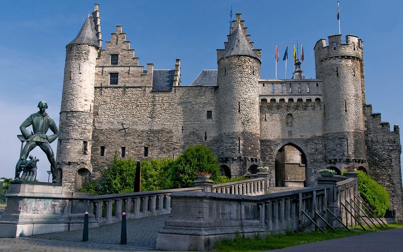 Castle with Statue