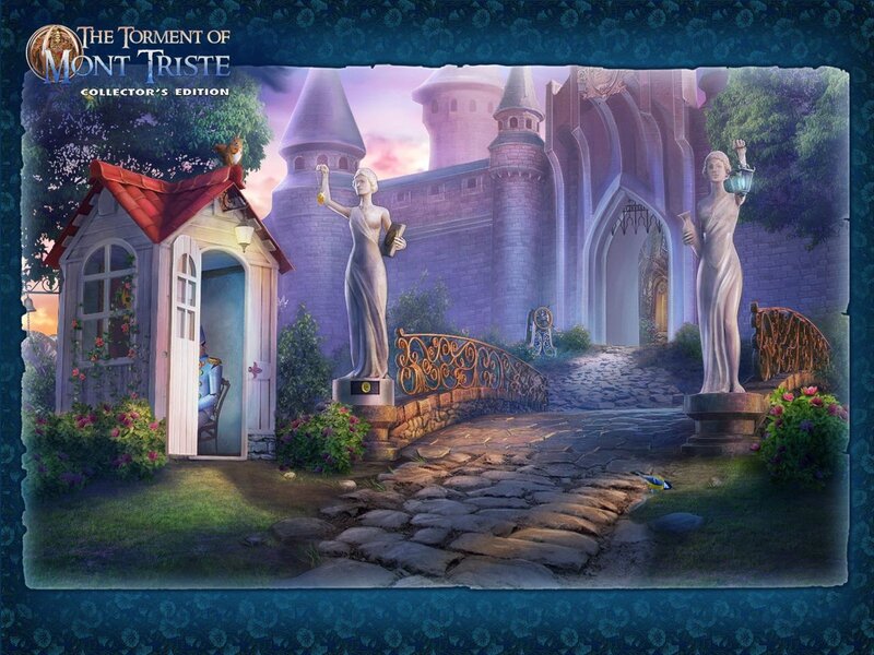 Castle with Statues — Blue