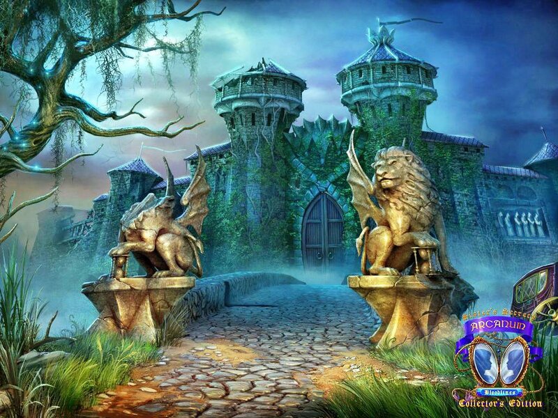 Castle with Stone Statues