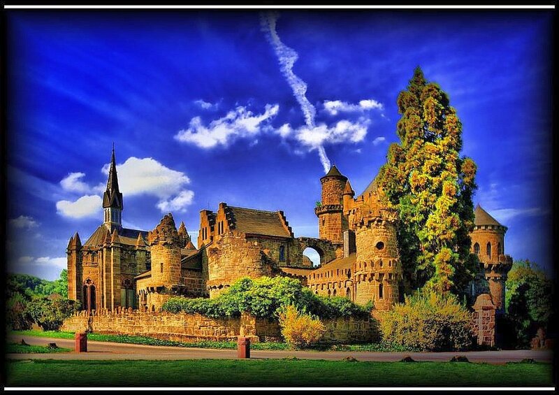 Castle with Stone Towers — Blue