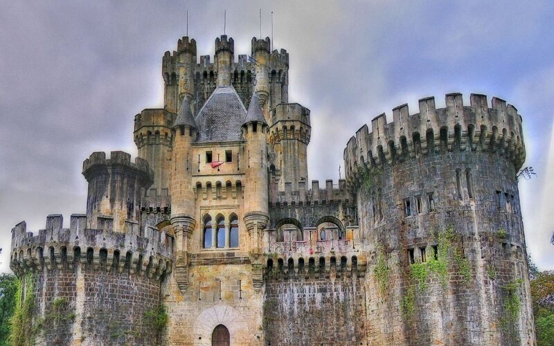 Castle with Stone Towers — Gray, Dramatic