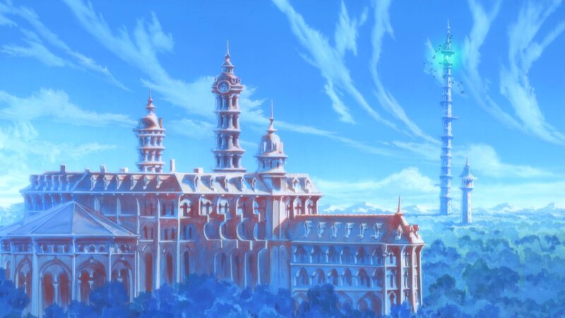 Castle with Towers — Blue, Serene, Morning