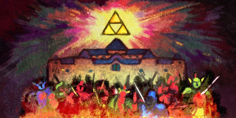 Castle with Triforce Symbol