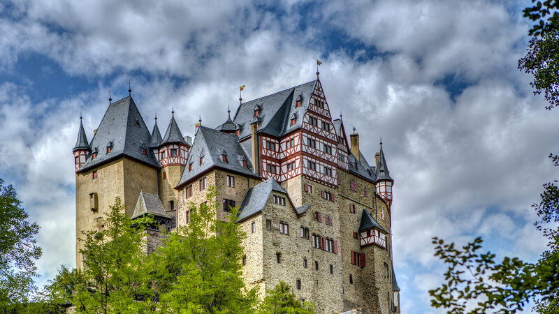 Castle with Turrets — Gray, Dramatic