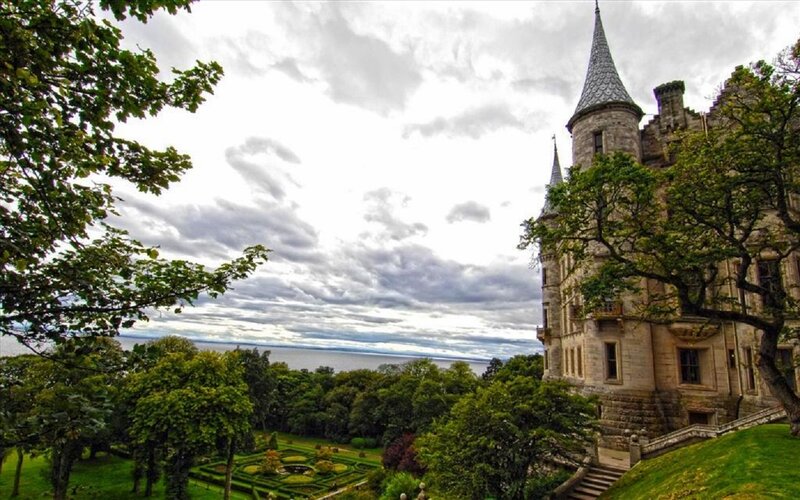 Castle with Turrets — Green, Dramatic, Afternoon