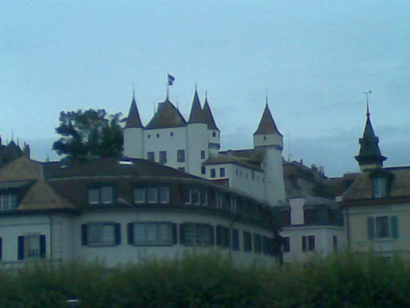castle with turrets in europe