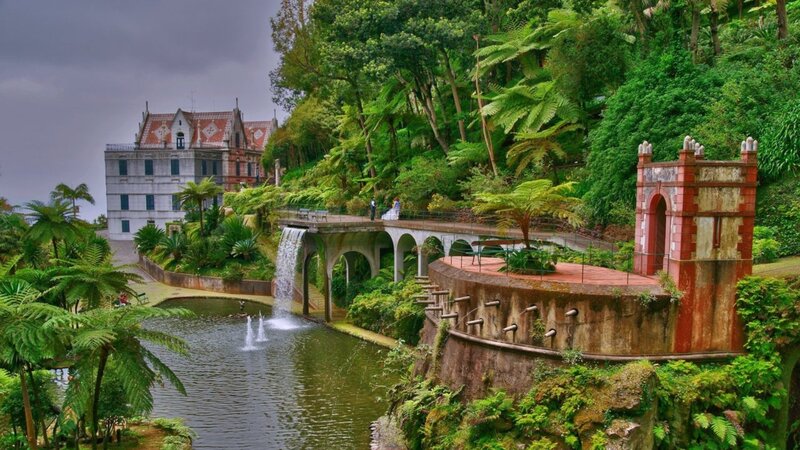 Castle with Waterfall