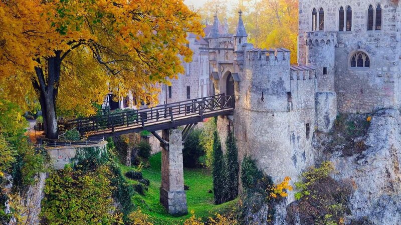 Castle with Wooden Bridge — Yellow