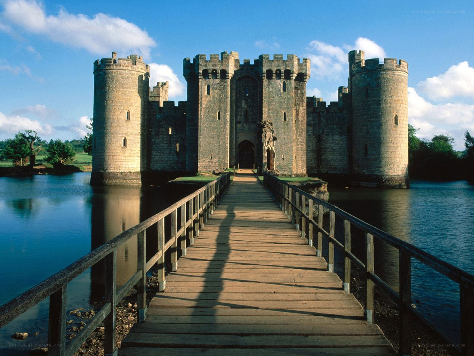 Castle with wooden bridge