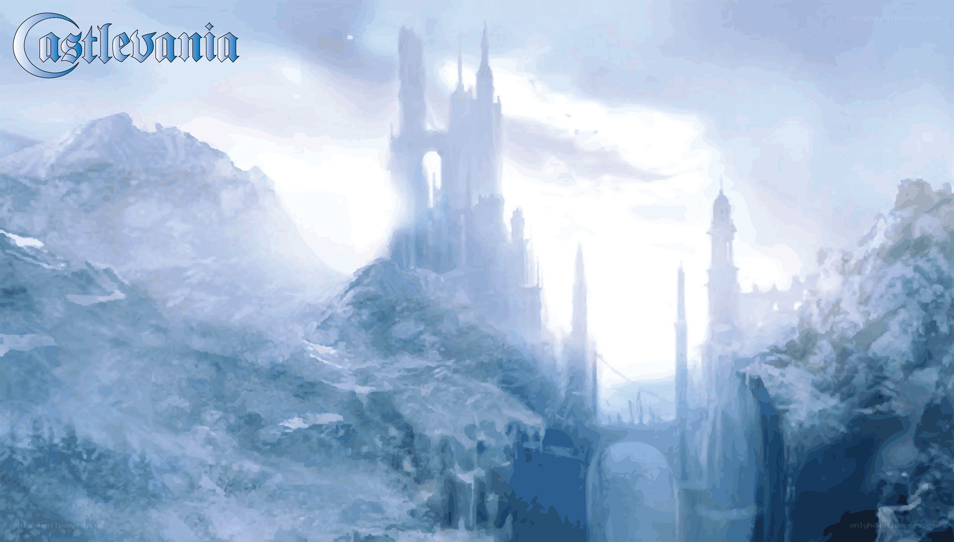 Castlevania castle in snow