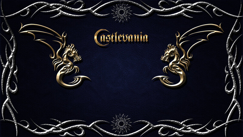 Castlevania logo with dragons