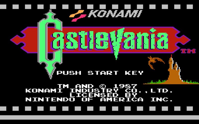 Castlevania Title Screen — Black