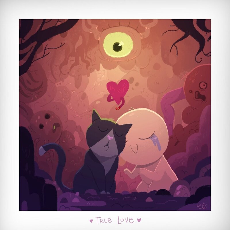 Cat and Baby in Cave