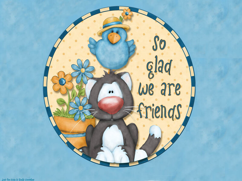 Cat and Bird Friends