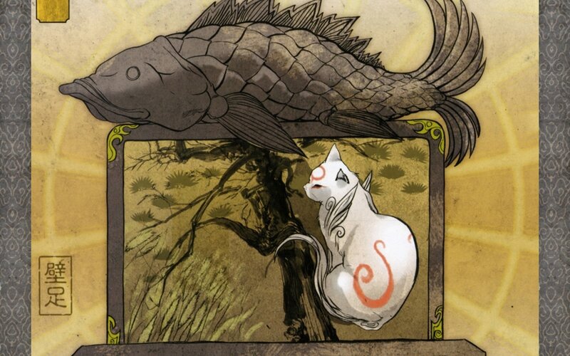 cat and fish illustration