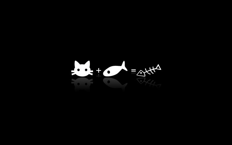 Cat and Fish Skeleton