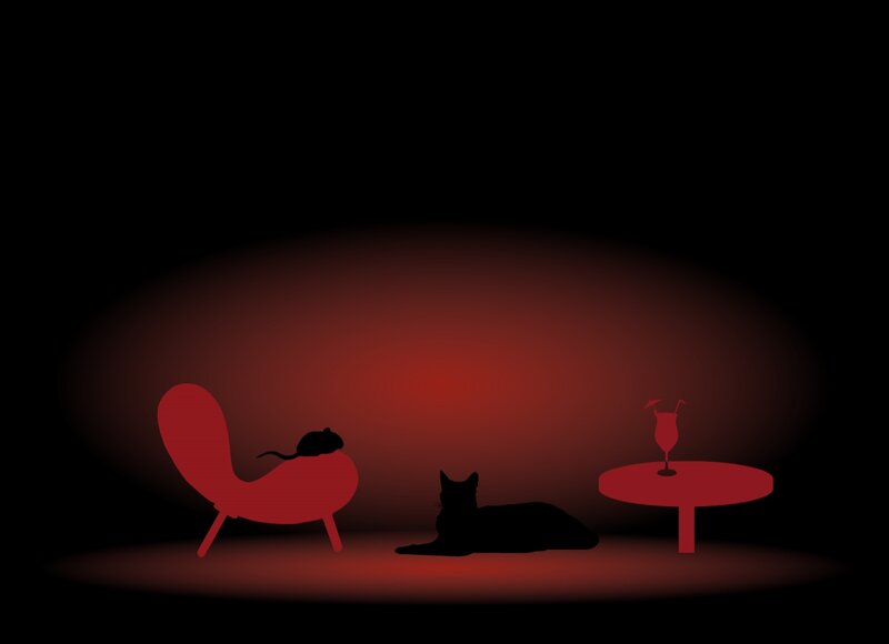 Cat and Mouse in Spotlight