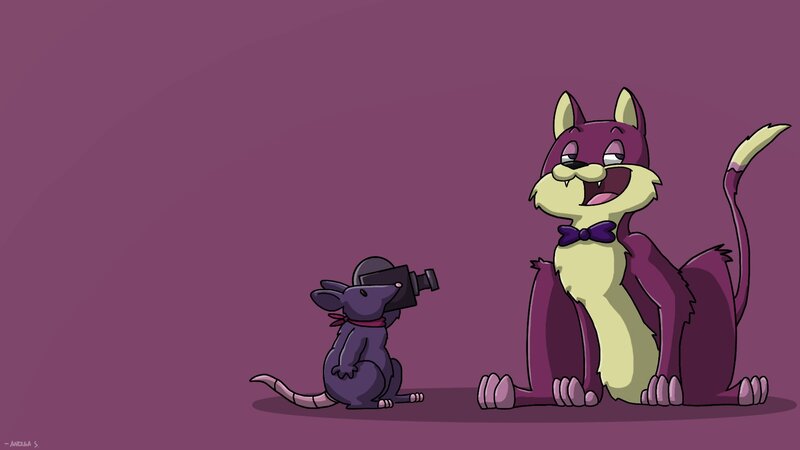 Cat and mouse with camera