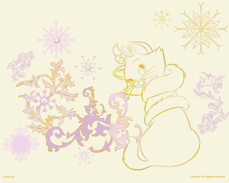 Cat Character with Snowflakes