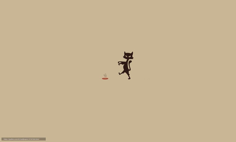 cat chasing pizza