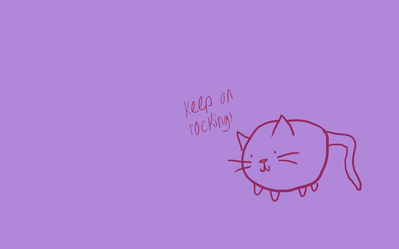 cat drawing with text