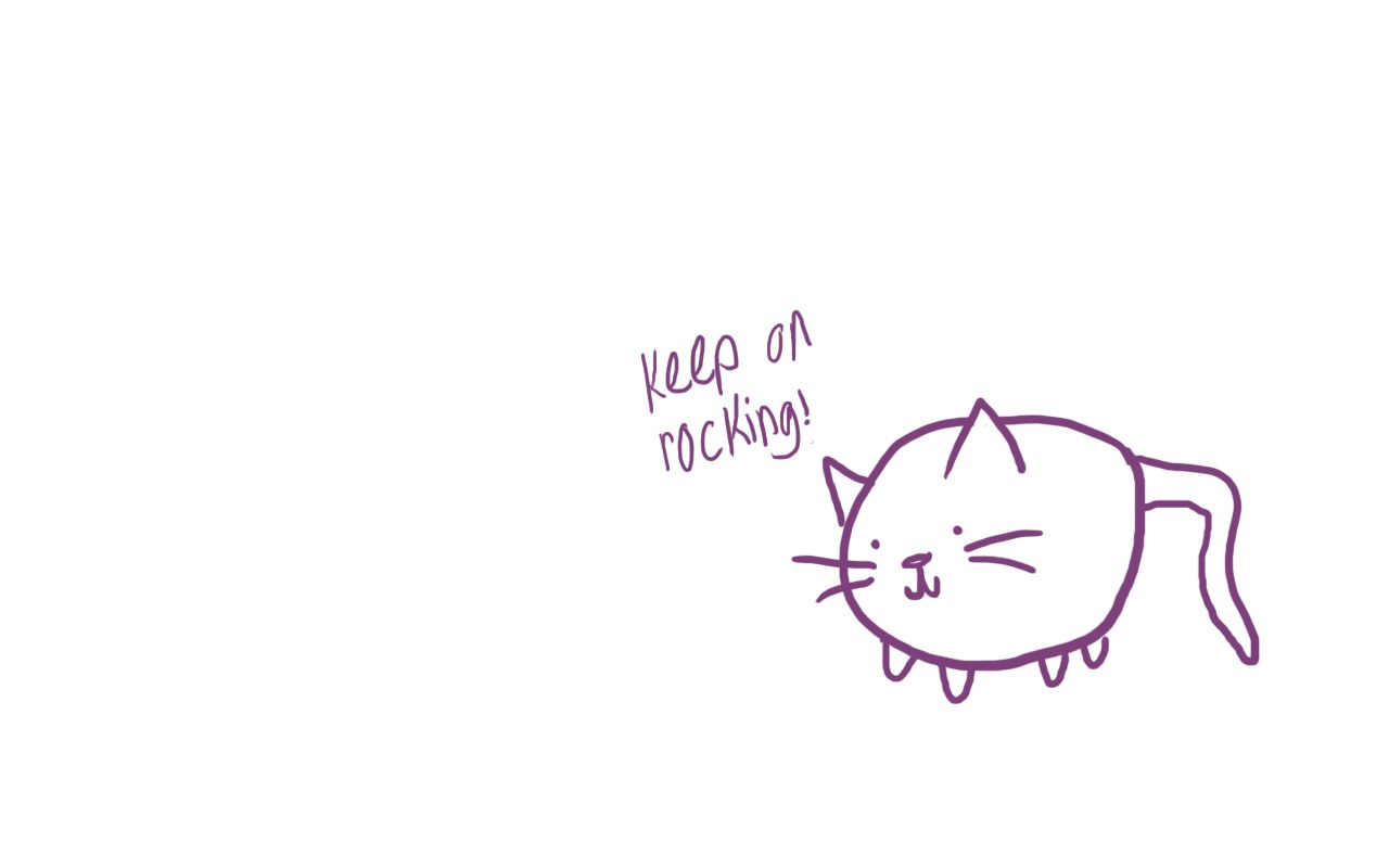 cat drawing with text