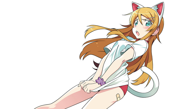 cat-eared anime girl in school uniform