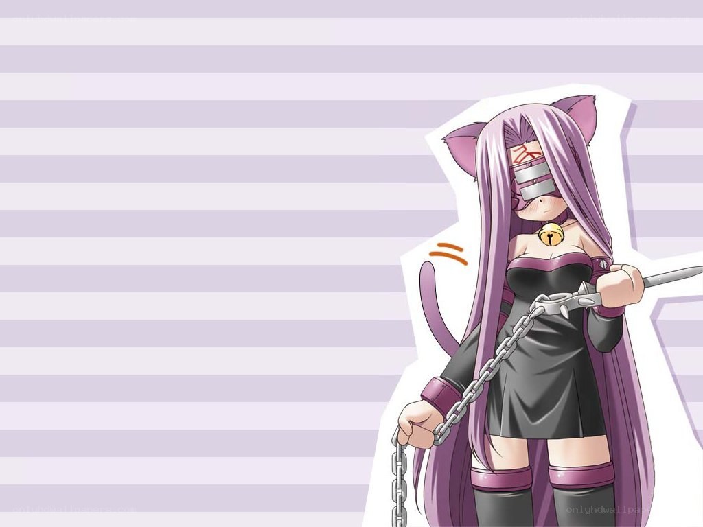 cat-eared anime girl with chains