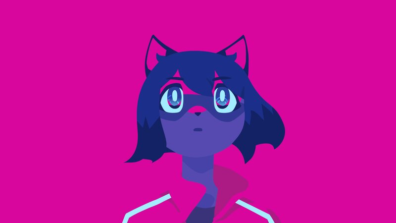 Cat-eared Character — Magenta