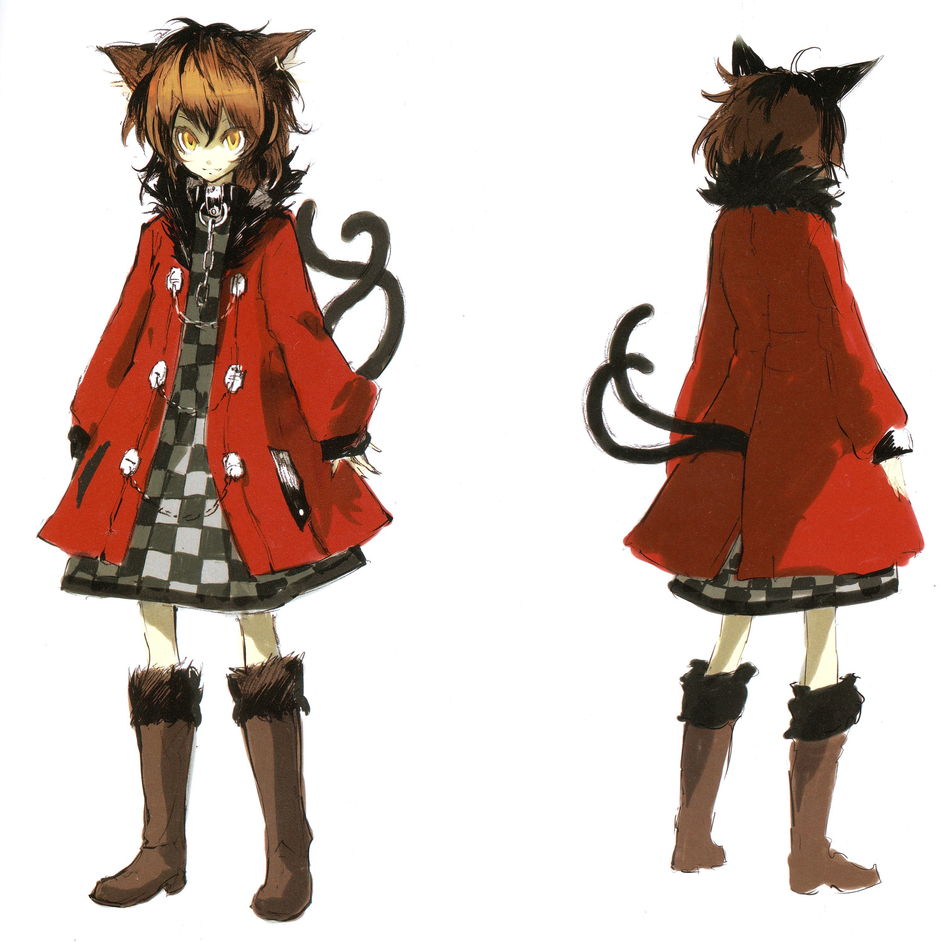 cat-eared girl character design