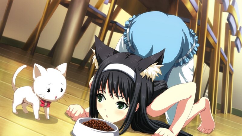 Cat-eared Girl Eating