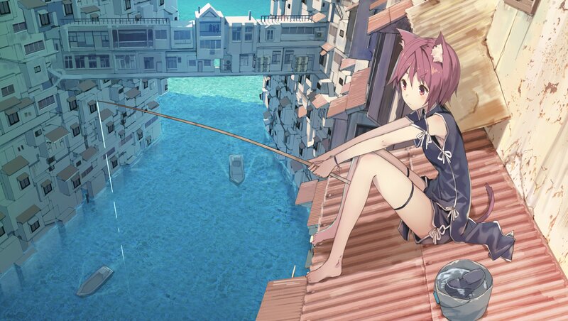 Cat-eared Girl Fishing