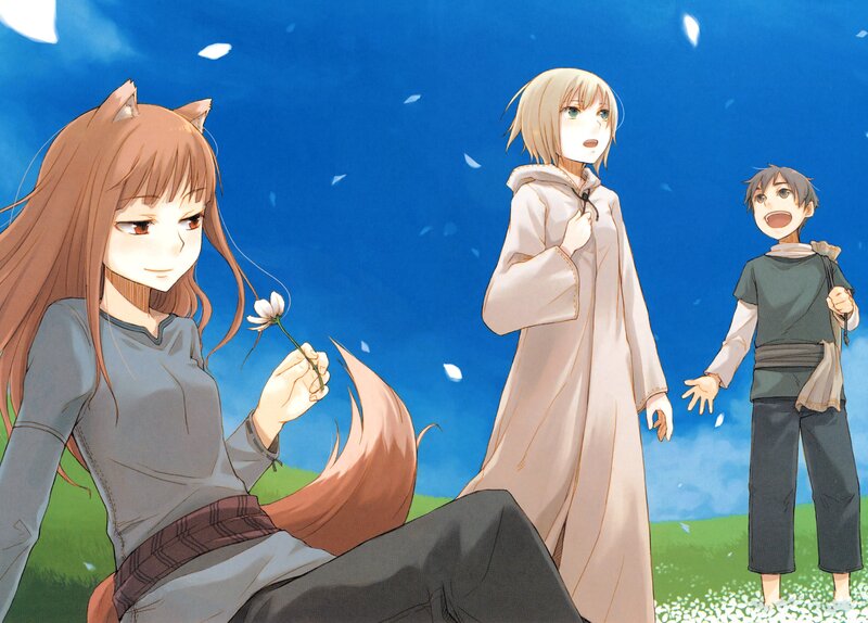 Cat-eared Girl Holding Flower