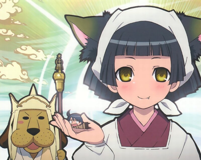 Cat-eared Girl Holding Staff