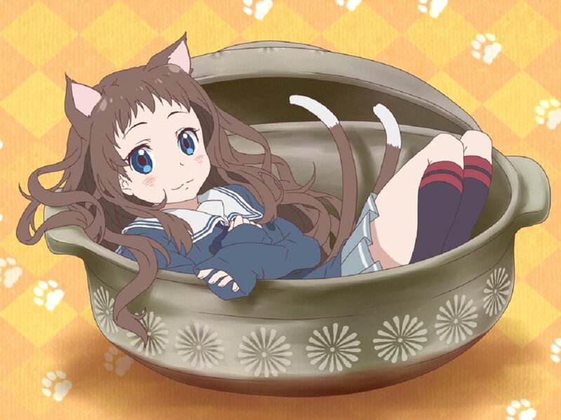 Cat-eared Girl in Bowl