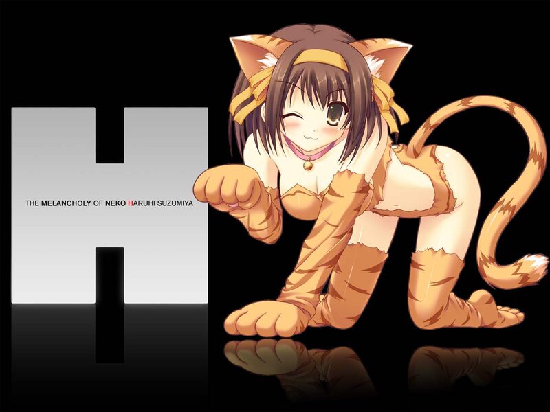 Cat-eared Girl in Costume — Black
