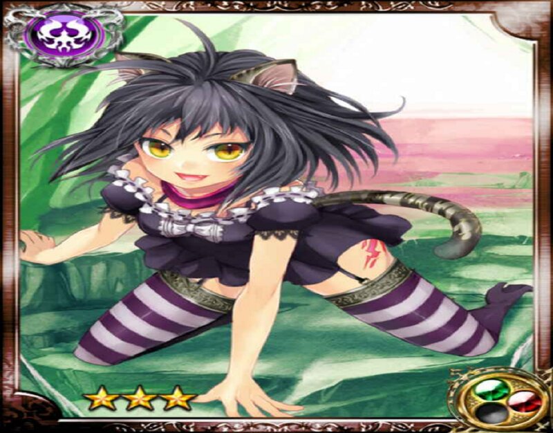 Cat-eared Girl in Costume — Purple