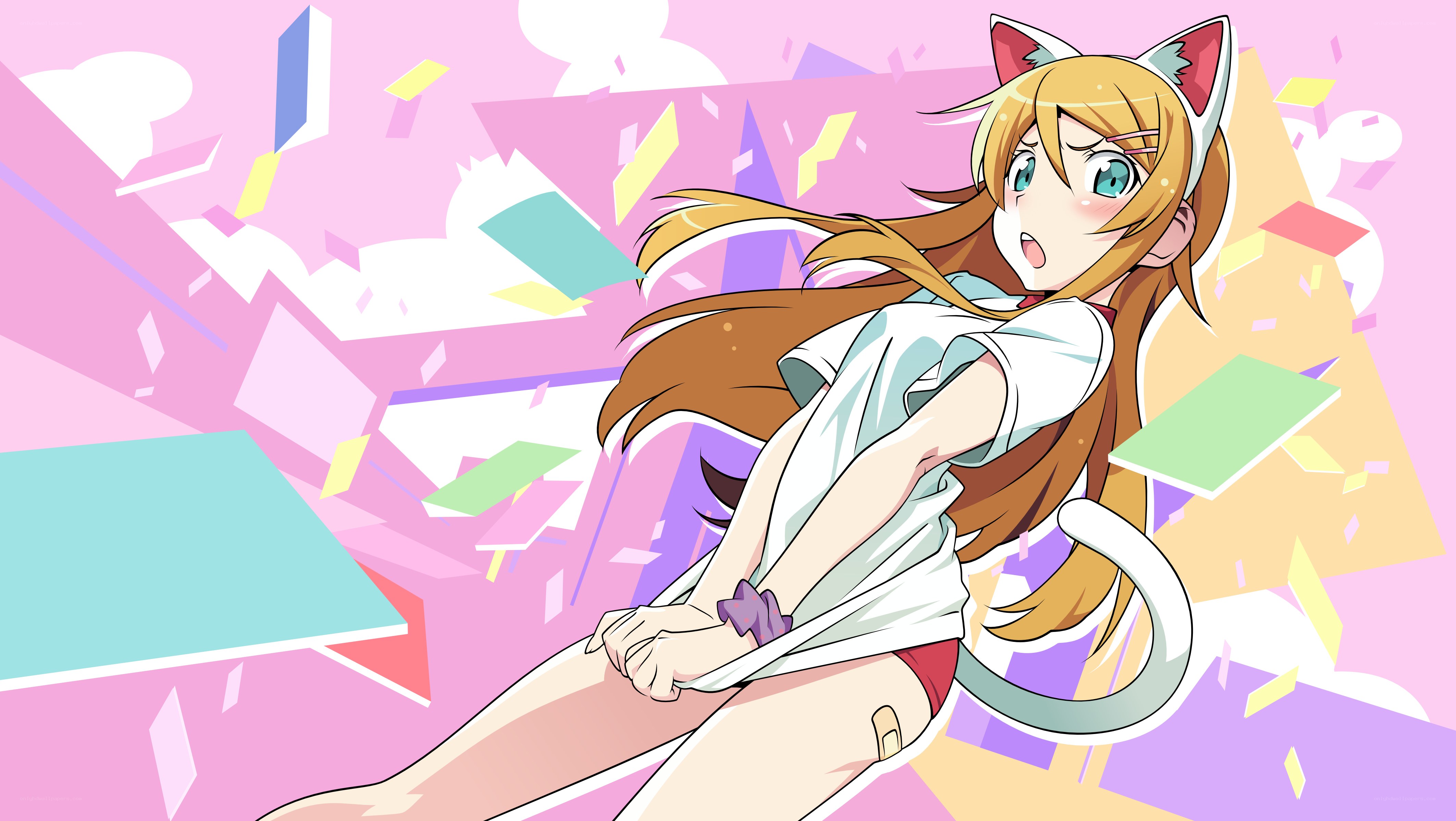 cat-eared girl in dynamic pose