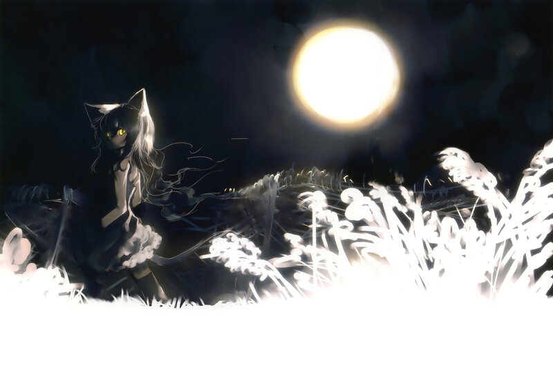 Cat-eared Girl in Field