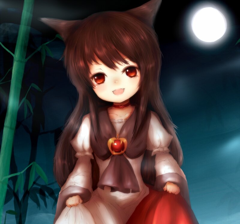 Cat-eared Girl in Forest — Brown