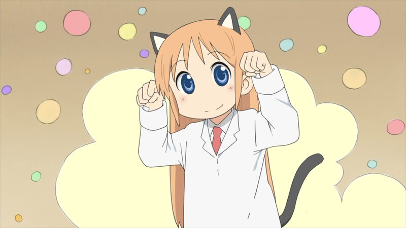 Cat-eared Girl in Lab Coat — White