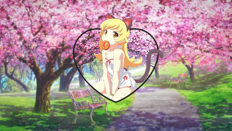 Cat-eared Girl in Park — Pink
