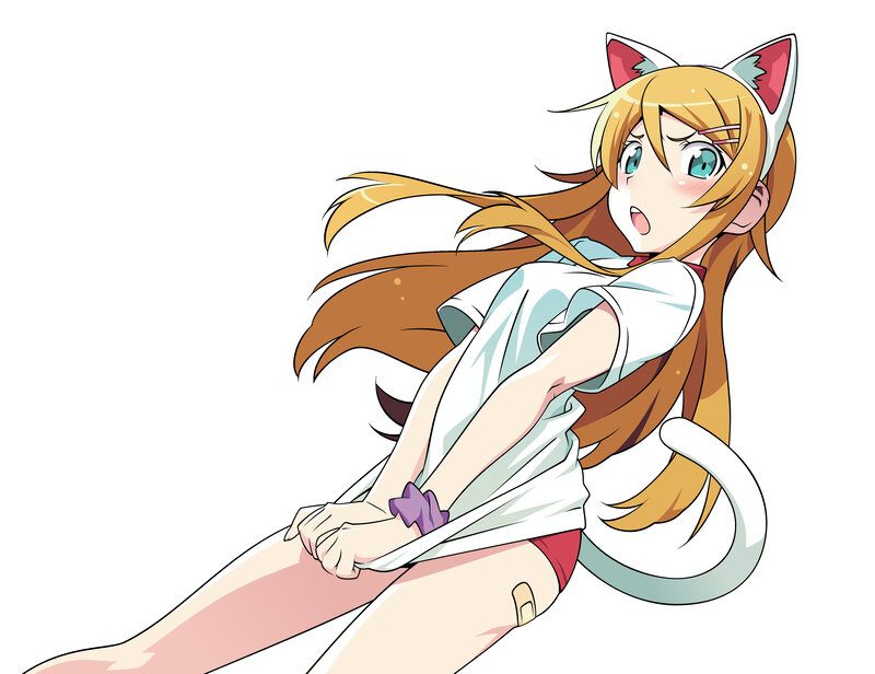 cat-eared girl in school uniform