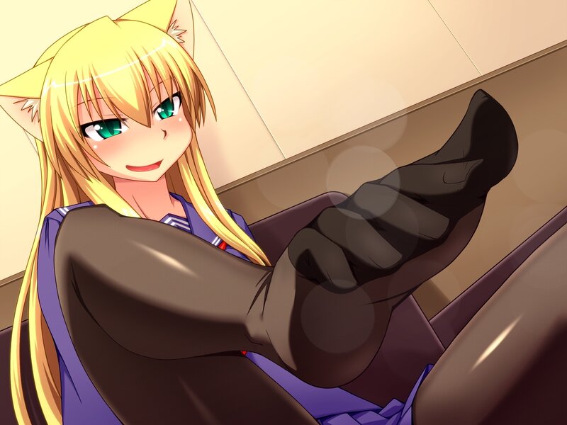 cat-eared girl in uniform