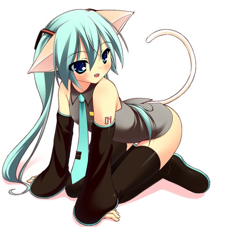 Cat-eared Girl Kneeling