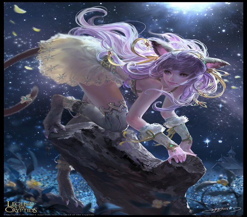 Cat-eared Girl on Log