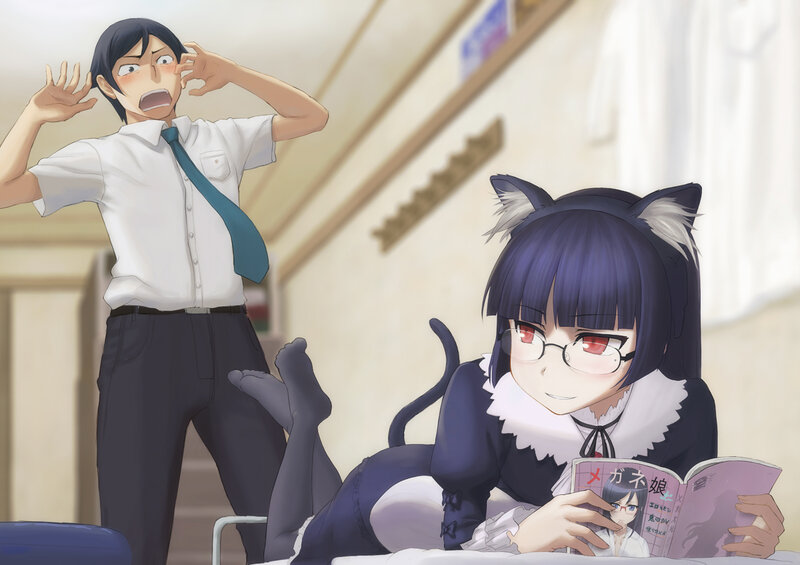 Cat-eared Girl Reading