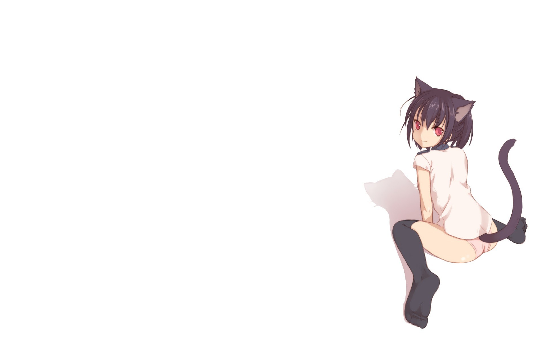 cat-eared girl sitting