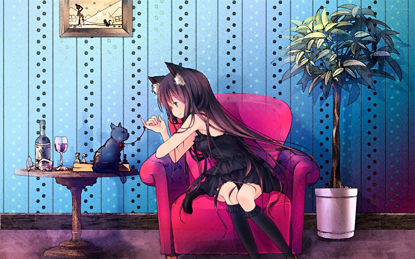 cat-eared girl with cat