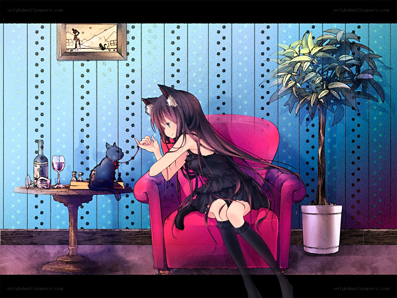 cat-eared girl with cat